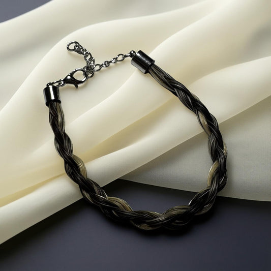Custom Horse Hair Adjustable Bracelet –Jewelry Made from Your Horse's Mane or Tail