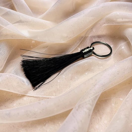 Custom Horse Hair Keychain — 4" Keepsake Tassel — Handmade Gift for Horse Lovers